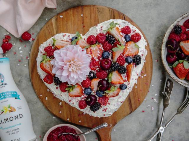 Vegan Valentine's Day Cake